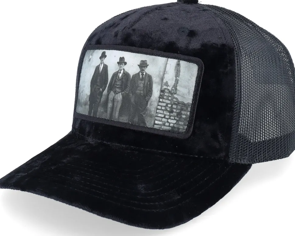 Mob Gang Patch Velvet Black A-Frame Trucker - Calza Pennello