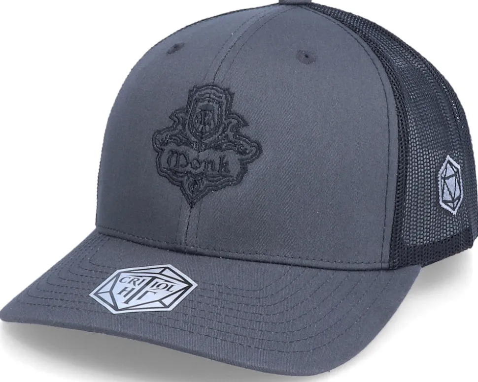 Monk Class Emblem Charcoal/Black Trucker - Critiql Hit