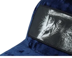 Monkey Big Patch Velvet Navy Trucker - Calza Pennello