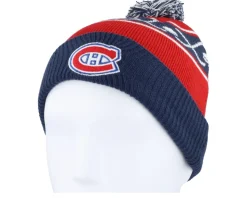 Montreal Canadiens Face-off Cuff Beanie Navy Pom - Outerstuff
