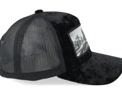 Motorcycle Club Bike Riders Velvet Black A-Frame Trucker - Calza Pennello