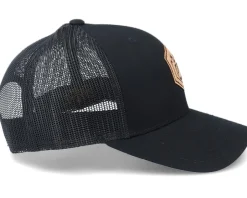 Mountain Badge Fish Patch Black Trucker - Hunter