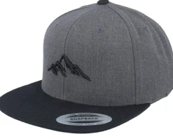 Mountain 3d Black/Charcoal Grey/Black Snapback - Wild Spirit