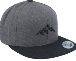 Mountain 3d Black/Charcoal Grey/Black Snapback - Wild Spirit