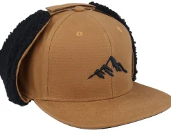 Mountain 3d Canvas Flatbrim Caramel/Black Earflap - Wild Spirit