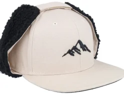 Mountain 3d Canvas Flatbrim Beige/Black Earflap - Wild Spirit