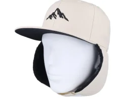 Mountain 3d Canvas Flatbrim Beige/Black Earflap - Wild Spirit