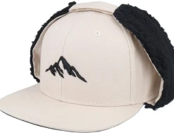 Mountain 3d Canvas Flatbrim Beige/Black Earflap - Wild Spirit