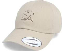 Mountain Space Gazing Beige Dad Cap