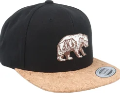 Mountains Bear Patch Black/Cork Snapback - Iconic