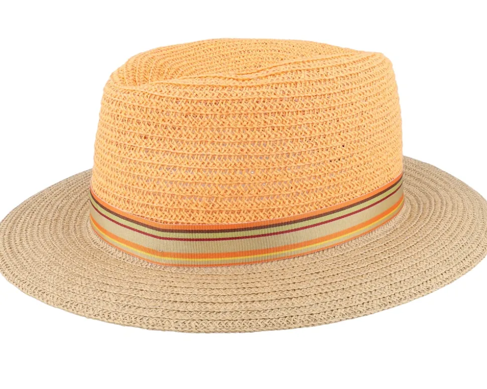 Nane Paperbraid Orange/Beige-gem Straw Hat - Mayser