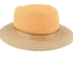 Nane Paperbraid Orange/Beige-gem Straw Hat - Mayser