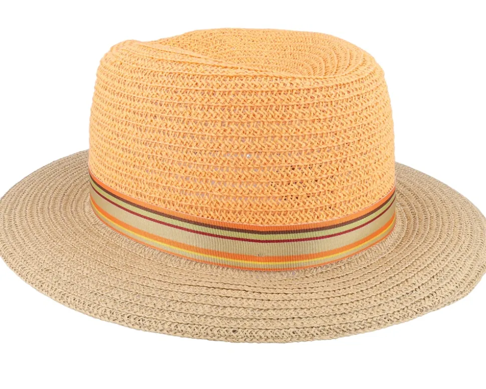 Nane Paperbraid Orange/Beige-gem Straw Hat - Mayser