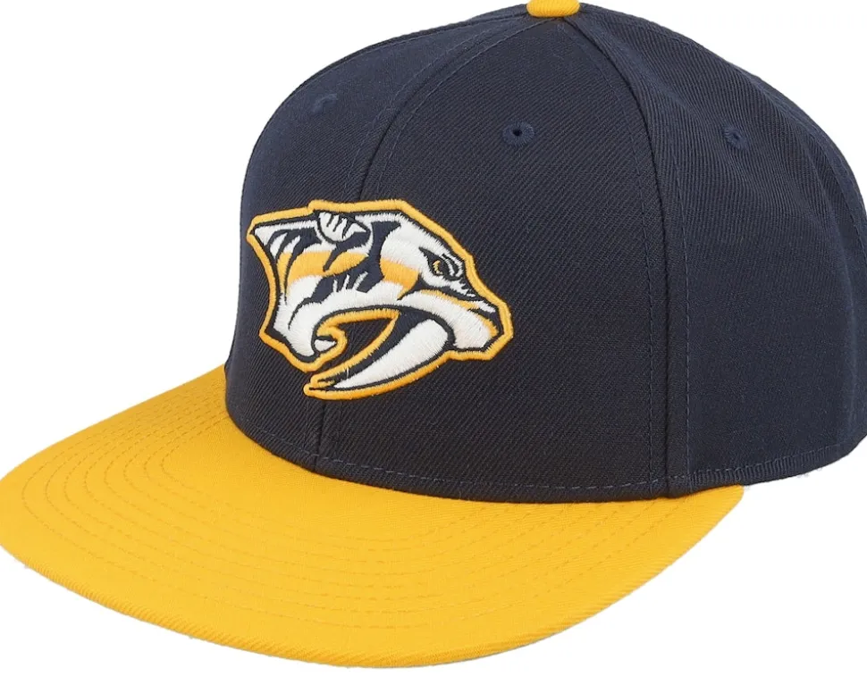 Nashville Predators Archive 400 Navy/Yellow Snapback - American Needle
