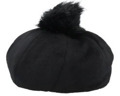 Natalie Oversized Black Pom Beret - Brixton