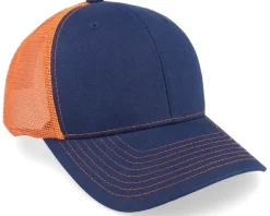 Navy/Burnt Orange Contrast Stitch Trucker - Equip
