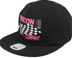 Neon Finish Line Black/Pink Snapback - Brixton