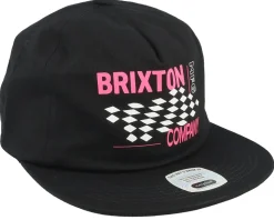 Neon Finish Line Black/Pink Snapback - Brixton