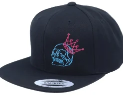 Neon Summer Skull Crown Black Snapback - Iconic