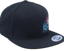 Neon Summer Skull Crown Black Snapback - Iconic