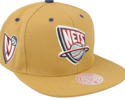 New Jersey Nets Wheat Tc Tan Snapback - Mitchell & Ness