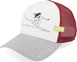 New Line Red/White/Grey A-Frame Trucker - Coastal