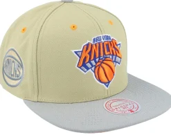 New York Knicks Classic Canvas Tan Snapback - Mitchell & Ness