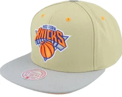 New York Knicks Classic Canvas Tan Snapback - Mitchell & Ness