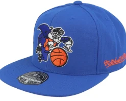 New York Knicks Logo History Hwc Blue Fitted - Mitchell & Ness