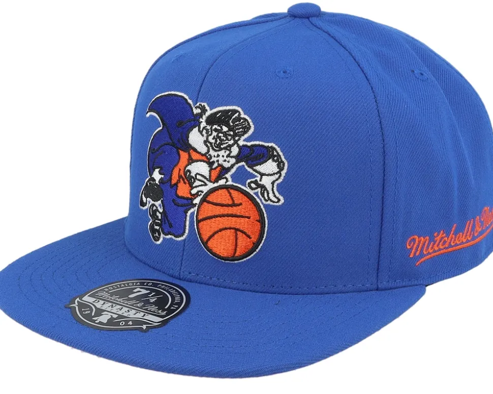 New York Knicks Logo History Hwc Blue Fitted - Mitchell & Ness