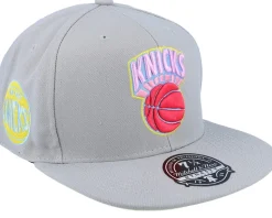 New York Knicks Til Dawn Grey Fitted - Mitchell & Ness