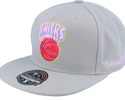 New York Knicks Til Dawn Grey Fitted - Mitchell & Ness