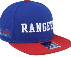 New York Rangers Iconic Color Blocked Deep Royal/Red Snapback - Fanatics