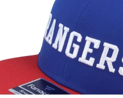 New York Rangers Iconic Color Blocked Deep Royal/Red Snapback - Fanatics