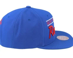 New York Rangers Retro Lock Up Blue Snapback - Mitchell & Ness