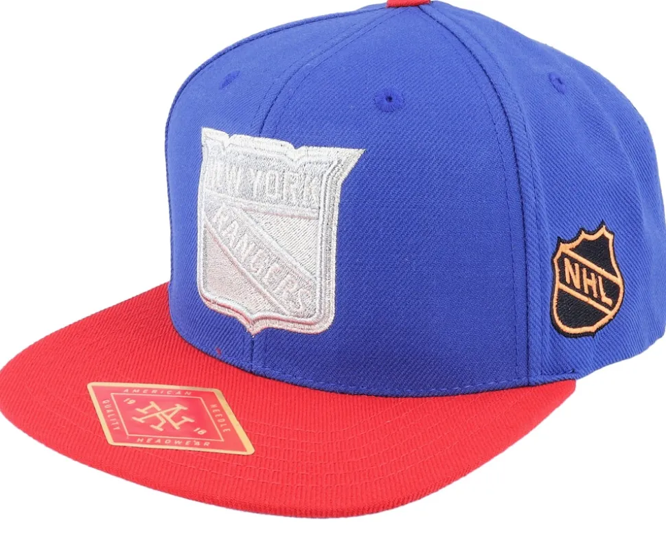 New York Rangers Silver Fox Royal/Red Snapback - American Needle