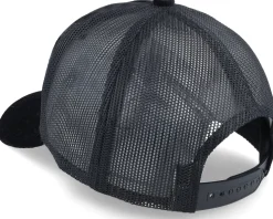 New York Silver Patch Velvet Black A-Frame Trucker - Calza Pennello