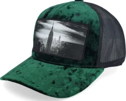 New York Skyscraper Velvet Green/Black A-frame - Calza Pennello