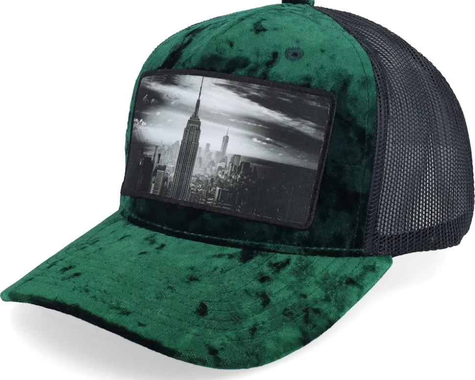 New York Skyscraper Velvet Green/Black A-frame - Calza Pennello