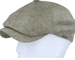 Newsboy Classic Cap 506 Olive Flat Cap - Wigéns
