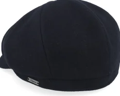 Newsboy Classic Cap Black Flat Cap - Wigéns