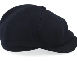 Newsboy Classic Cap Black Flat Cap - Wigéns