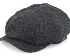 Newsboy Classic Cap Dark Grey Melange Flat Cap - Wigéns