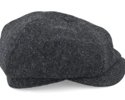 Newsboy Classic Cap Dark Grey Melange Flat Cap - Wigéns