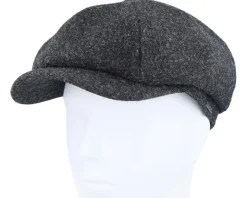 Newsboy Classic Cap Dark Grey Melange Flat Cap - Wigéns