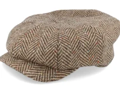 Newsboy Retro Cap Light Brown Flat Cap - Wigéns