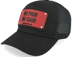 No Pain No Gain Black A-Frame Trucker - John Hatter & Co