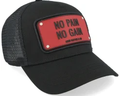 No Pain No Gain Black A-Frame Trucker - John Hatter & Co