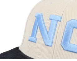 North Carolina Tar Heels Team Cord Off White/Black Fitted - Mitchell & Ness
