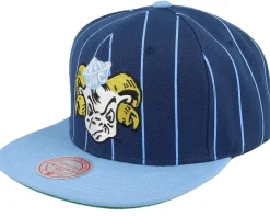 North Carolina Tar Heels Team Pin Blue Snapback - Mitchell & Ness